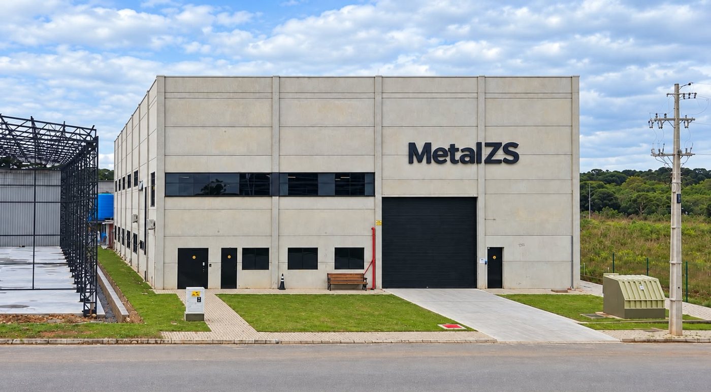 Fachada da fábrica da MetalZS em Fazenda Rio Grande - PR